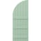 Ekena Millwork Americraft 6-Board (3 Batten) Wood Joined Board-n-Batten Shutters w/ Arch Top, ARW401BQ621X77SGH, PR ARW401BQ621X77SGH - alternate 9